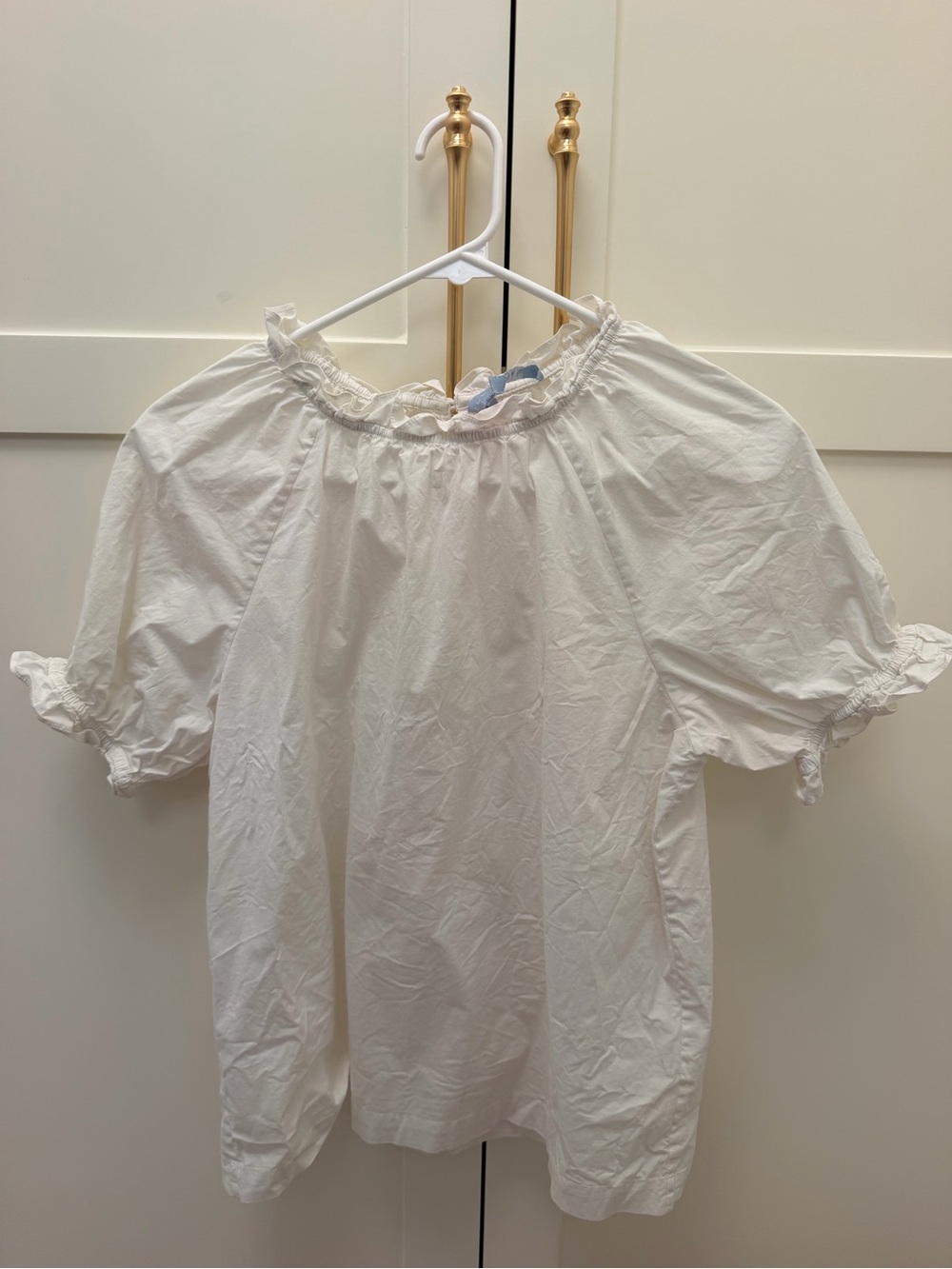 Hill House White Off-Shoulder Peasant Blouse